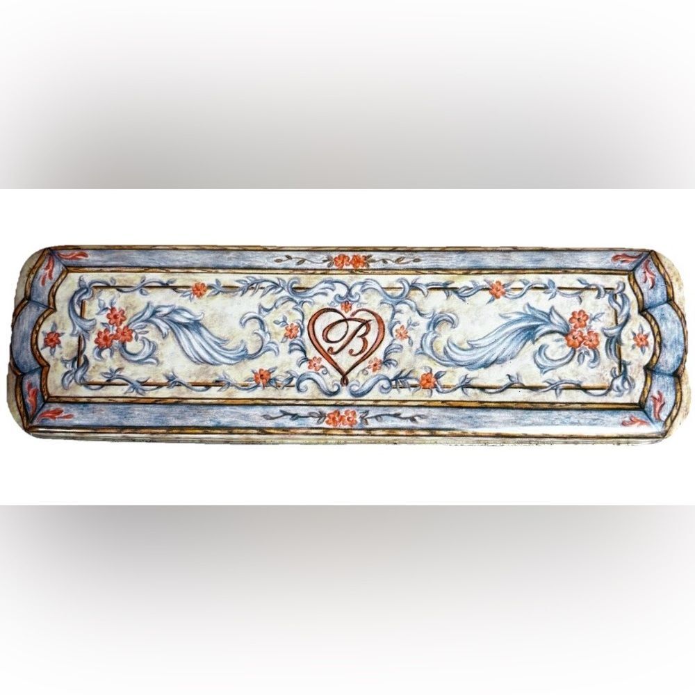 Brighton Jewelry Metal Tim Watch Box Only Classic Floral Style 9.5” x 3”
